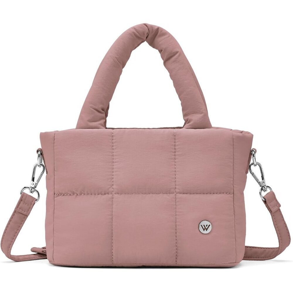 Small Puffer Crossbody Bag Nylon Wallet Compact Purse For Women Daily Use